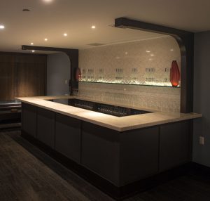 photo of the bar with backlighting